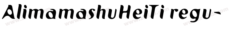 AlimamashuHeiTi regu字体转换